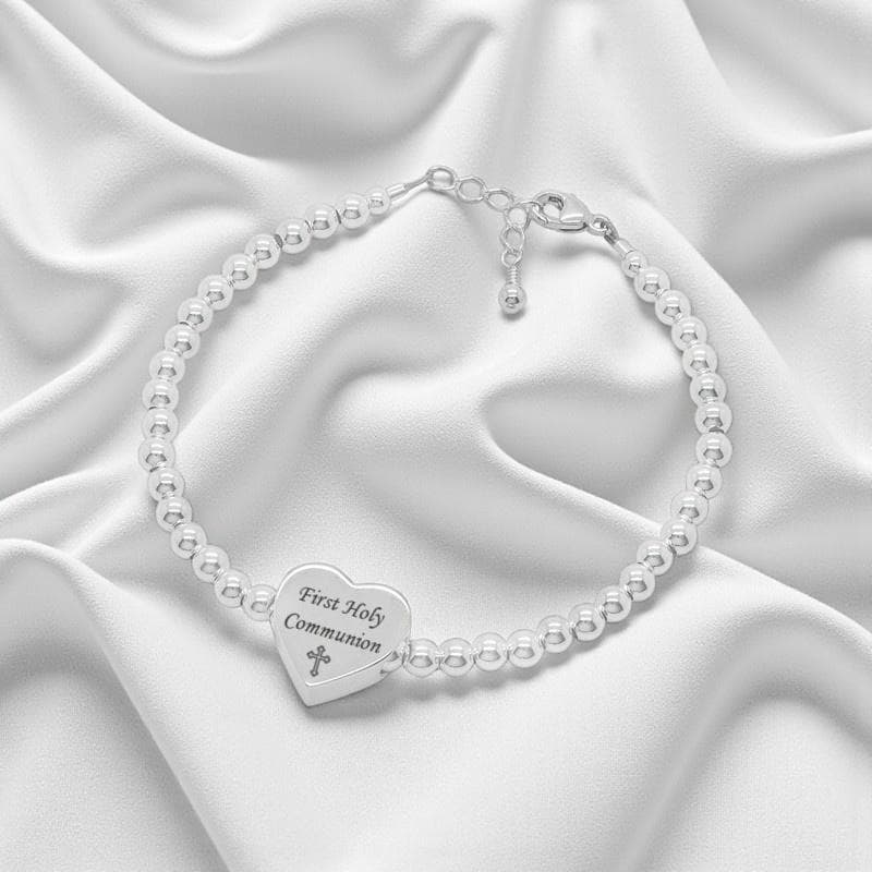 Personalisiertes Armband Für Die Erste Heilige Kommunion, Sterling Silber, Beliebige Gravur von Jewels4girls