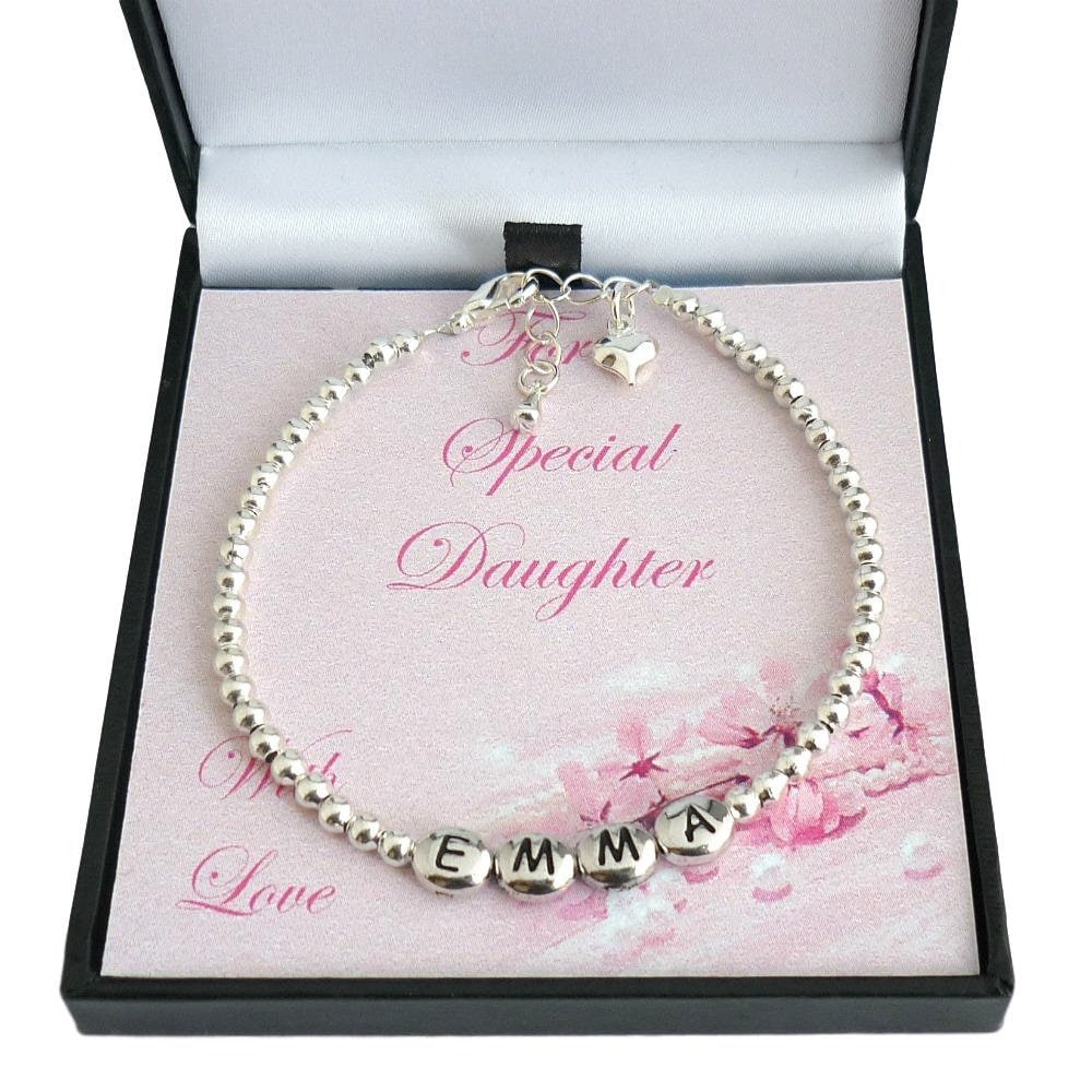 Personalisiertes Armband Mit Dem Namen Eines Jeden Mädchens. Geschenk Für Eine Spezielle Enkelin, Tochter, Nichte, Alles Gute Zum Geburtstag von Jewels4girls