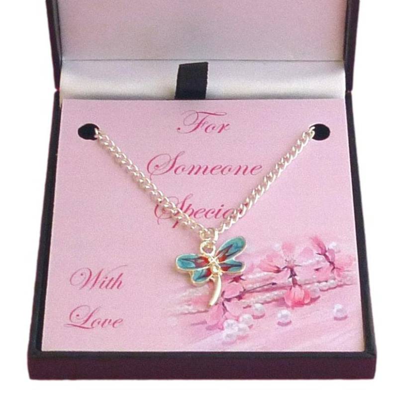 Schöne Blaue Und Silberne Libelle Für Ein Mädchen Oder Eine Frau in Spezieller Geschenkbox, Geschenk Tochter, Nichte, Patenkind, Enkelin von Jewels4girls