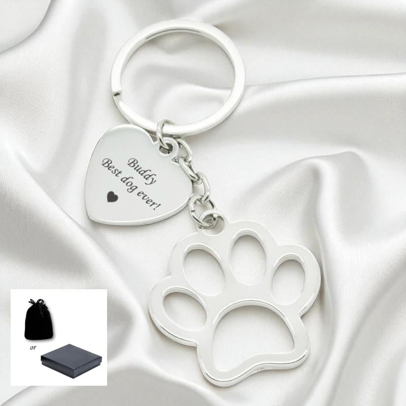 Tierpfoten-Schlüsselanhänger, Personalisiert Mit Kostenloser Gravur. Geschenk Für Katzenliebhaber von Jewels4girls