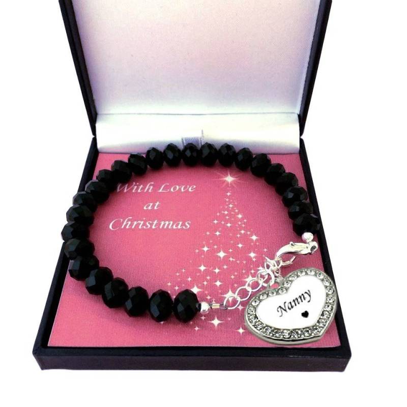 Weihnachts-Armband Mit Schwarzen Kristallen Für Mutter, Schwester, Tante, Kindermädchen, Mutter Oder Tochter Usw Weihnachts-Armband Mit Schwarzen Kristallen Für Mutter, Schwester, Tante, Kindermädchen, Mutter Oder Tochter Usw von Jewels4girls