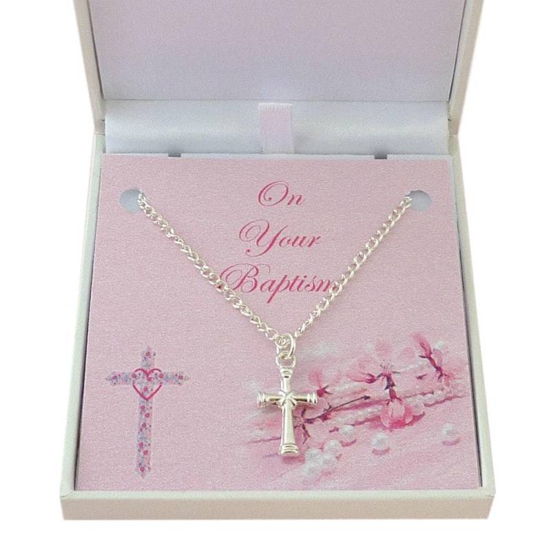 Wunderschöne Kreuz Halskette Zur Taufe. Geschenk Für Eine Frau Oder Ein Mädchen von Jewels4girls