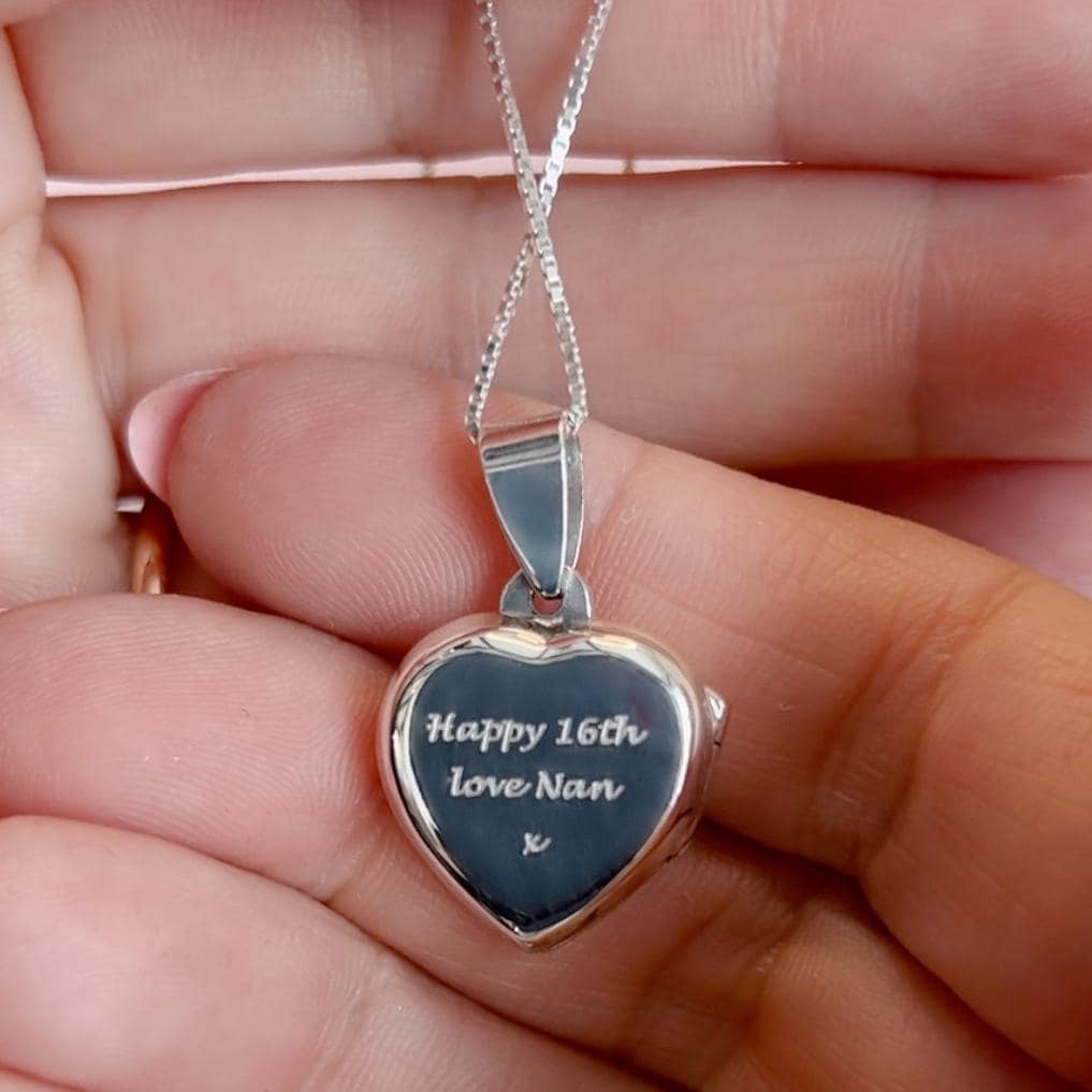 sterling Silber Herz Medaillon Halskette Für Mama, Nan, Kindermädchen, Tochter Usw von Jewels4girls