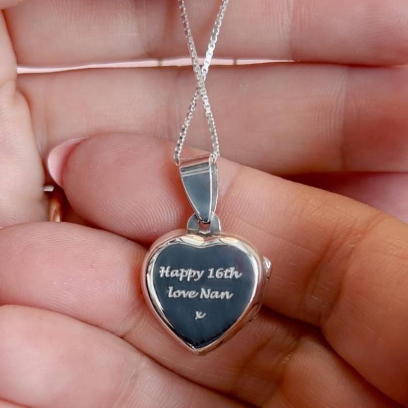 sterling Silber Herz Medaillon Halskette Für Mama, Nan, Kindermädchen, Tochter Usw von Jewels4girls