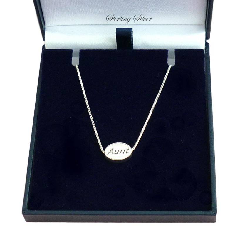 sterling Silber Tante Halskette. Anhänger Aus in Geschenkbox. Geschenk Für Tante. Bead von Jewels4girls
