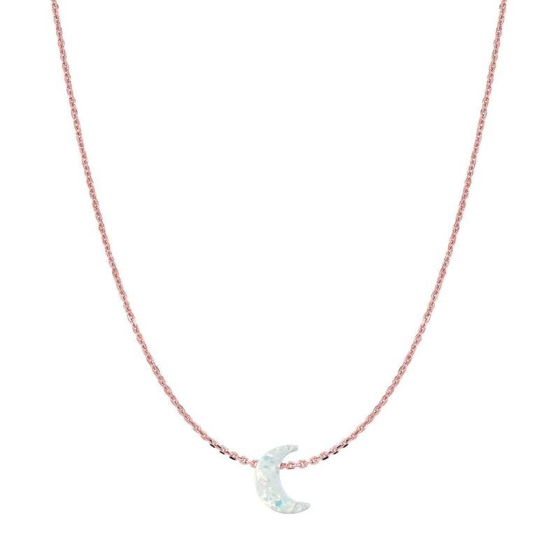 14 Karat Gold Weißer Opal Halbmond Mond Anhänger Halskette 14 Karat Gold Weißer Opal Halbmond Mond Anhänger Halskette von JewelsByElleNYC