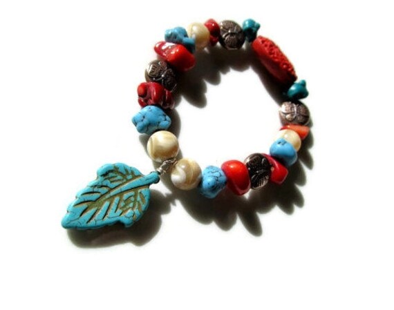 Echtes Türkisfarbenes Armband, Boho Schmuck Frau, Freundin Schmuck, Korallenarmband, Multicolor-Armband Edelstein Armband Echte Mutter Der Perle Echtes Türkisfarbenes Armband, Boho Schmuck Frau, Freundin Schmuck, Korallenarmband, Multicolor-Armband Edelstein Armband Echte Mutter Der Perle von JewelsByFairy
