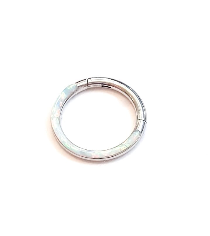 Opal Septum Ring Clicker, 16G Chirurgenstahl Septum, Clicker Klapp Nasenring Creolen 8 Mm von JewelsByMoonli