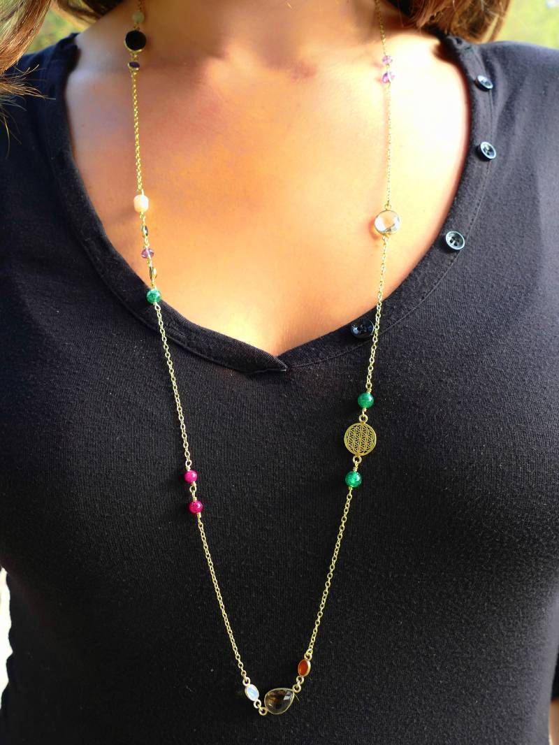 Halskettensteine Mit Blume Des Lebens / Halskettensteine Mit Blume Des Lebens / von JewelsChandra