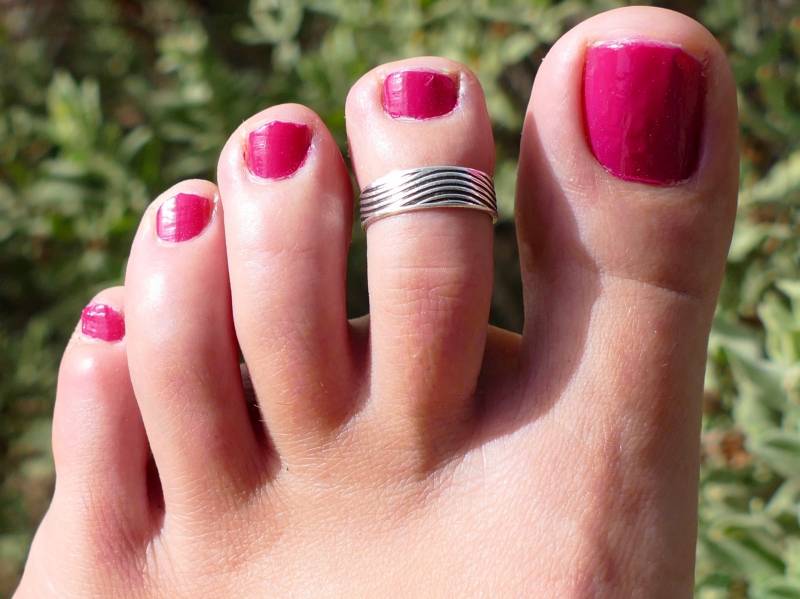 Silberring Für Frau, Silberner Zehenring, Zehenring Verstellbarer Ring, Boho-Ring, Fußring von JewelsChandra