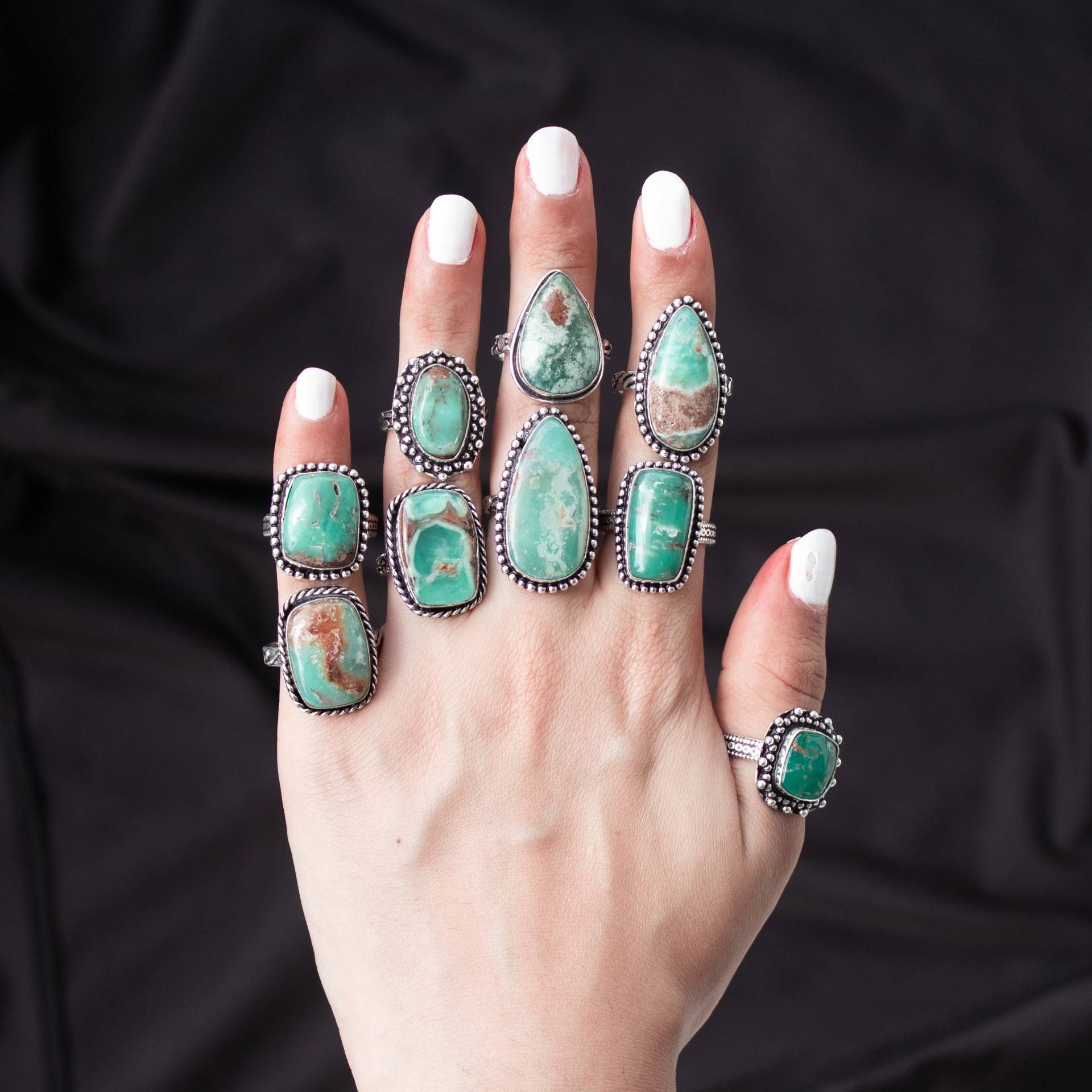 Chrysopras Statement Ringe Für Frauen Handgemachte Schmuck Boho Großhandel von JewelsHandmadeCo