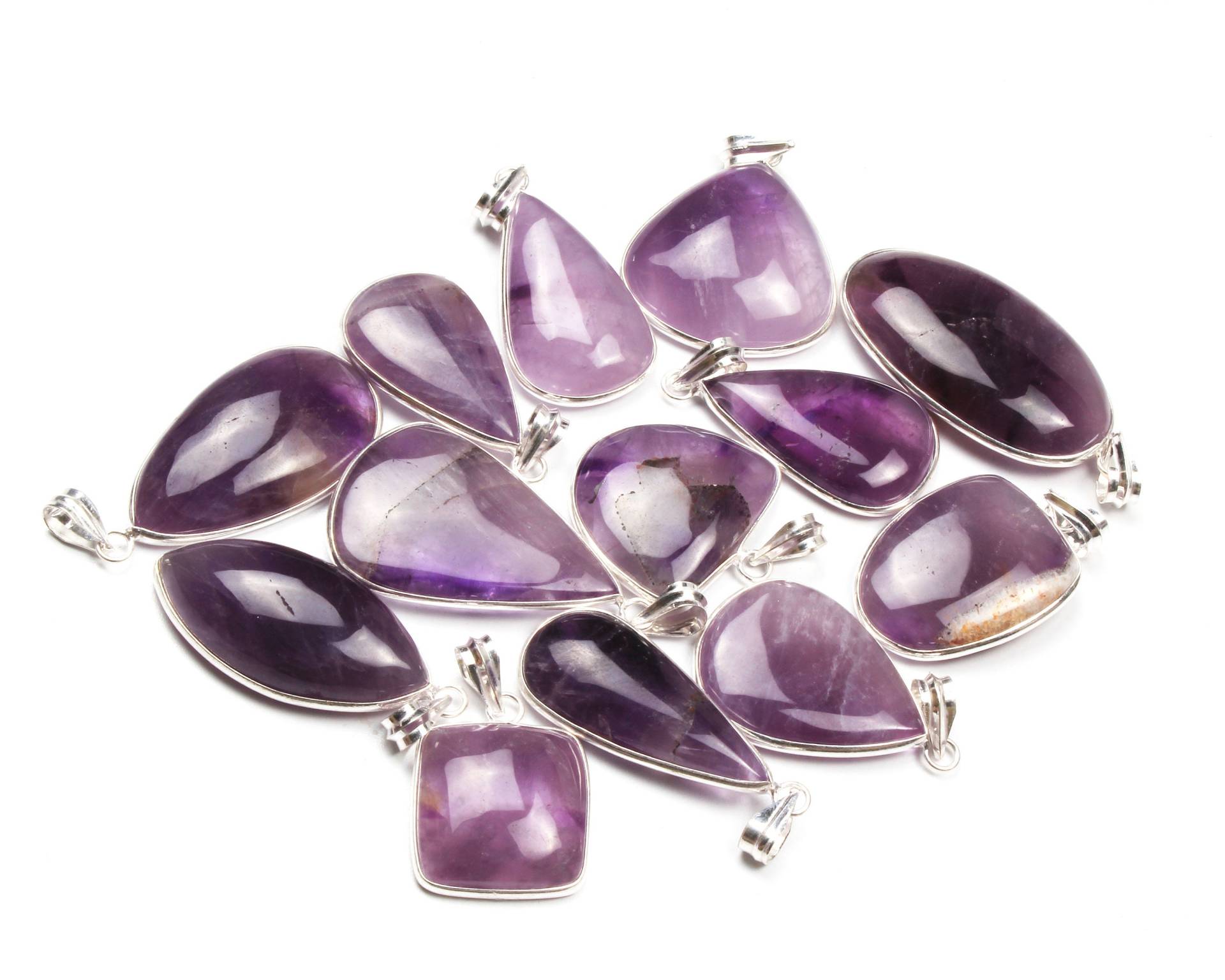 Natürlicher Amethyst Kristall Anhänger, Silber Overlay Halskette Handgemachte Für Frauen, Vintage Hippie Schmuck von JewelsHandmadeCo