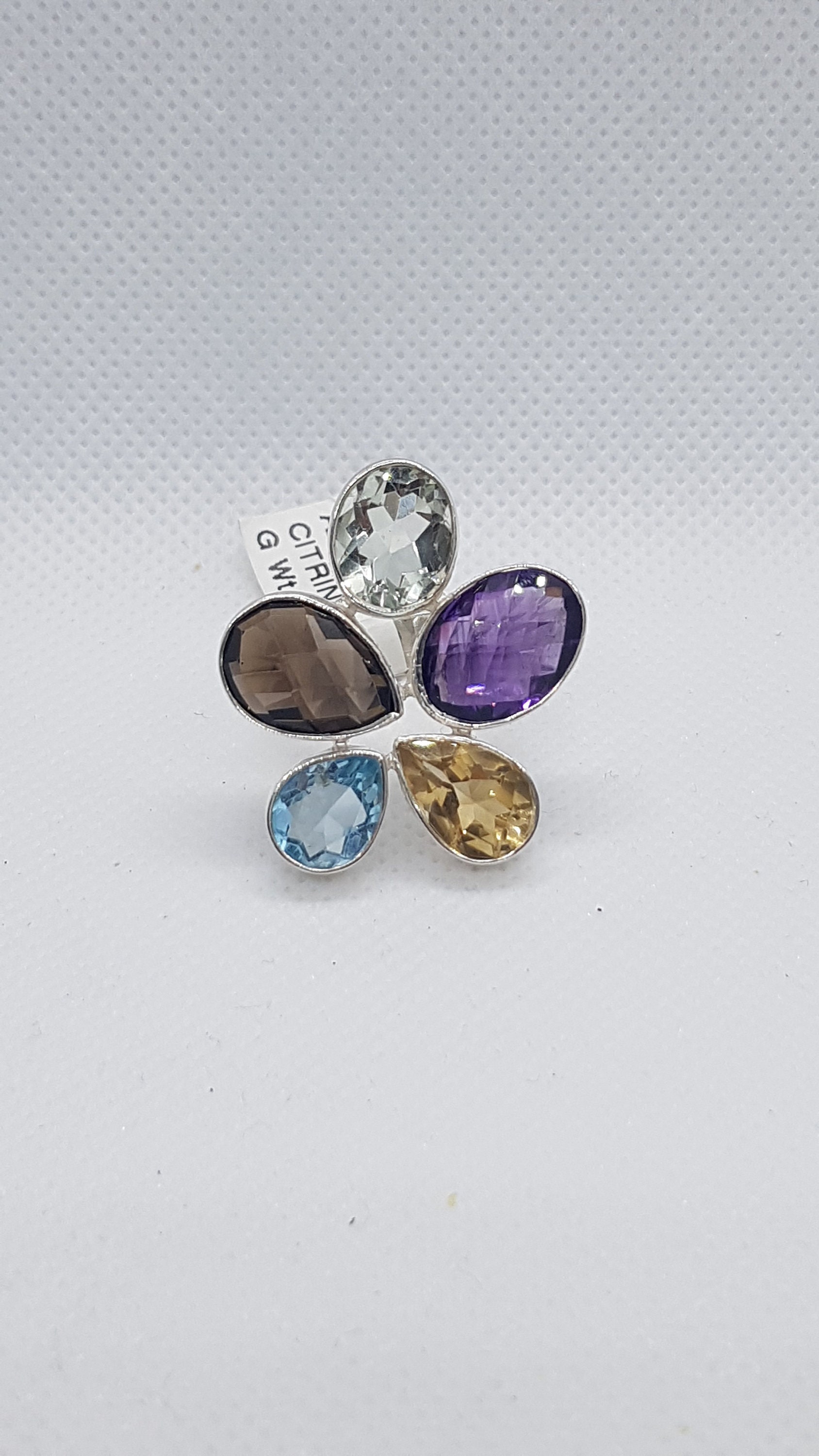 Mehrstein Statement Ring 925 Silber, Edelstein Verstellbarer Sterling Silber, Topaz, Aquamarin, Citrin, Amethyst, Facettierte Kristall Ringe Mehrstein Statement Ring 925 Silber, Edelstein Verstellbarer Sterling Silber, Topaz, Aquamarin, Citrin, Amethyst, Facettierte Kristall Ringe von JewelsNL