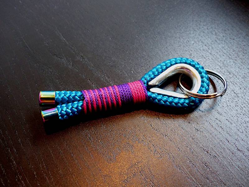 Tau-Schüsselanhänger Aus Ppm Kletterseile Mit Bunter Takelung von JewelsNapfgerecht