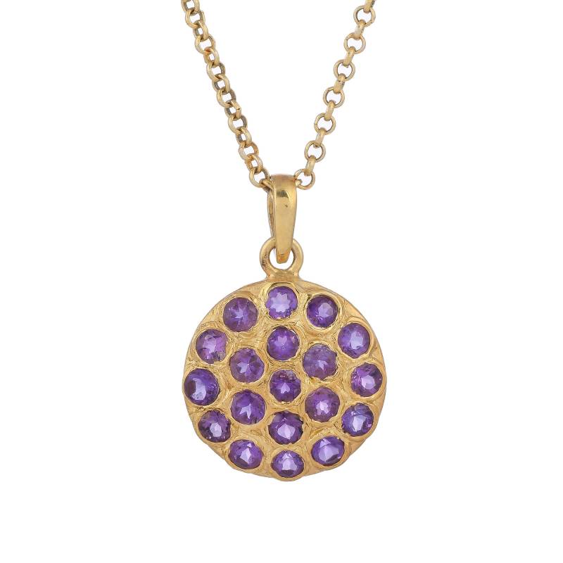 Amethyst Gold Vermeil Über Sterling Silber Anhänger von JewelsOfRoyals