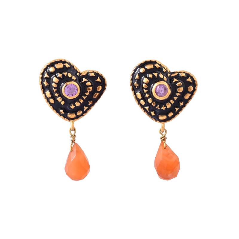 Amethyst & Karneol Gold Vermeil Über Sterling Silber Ohrring von JewelsOfRoyals