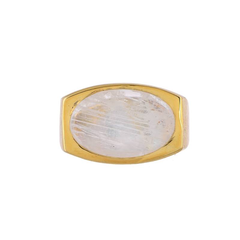 Mondstein Gold Vermeil Sterling Silber Ring von JewelsOfRoyals