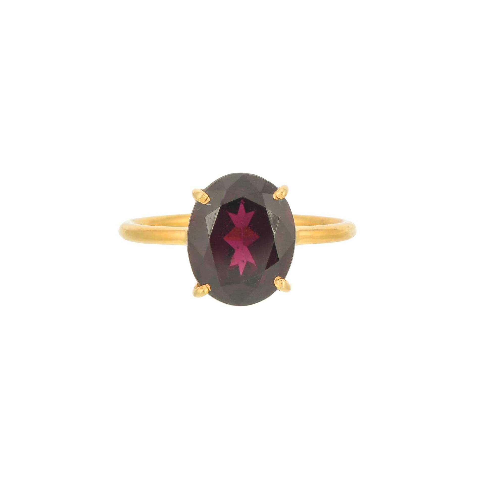 Rhodolite Gold Vermeil Über Sterling Silber Ring von JewelsOfRoyals