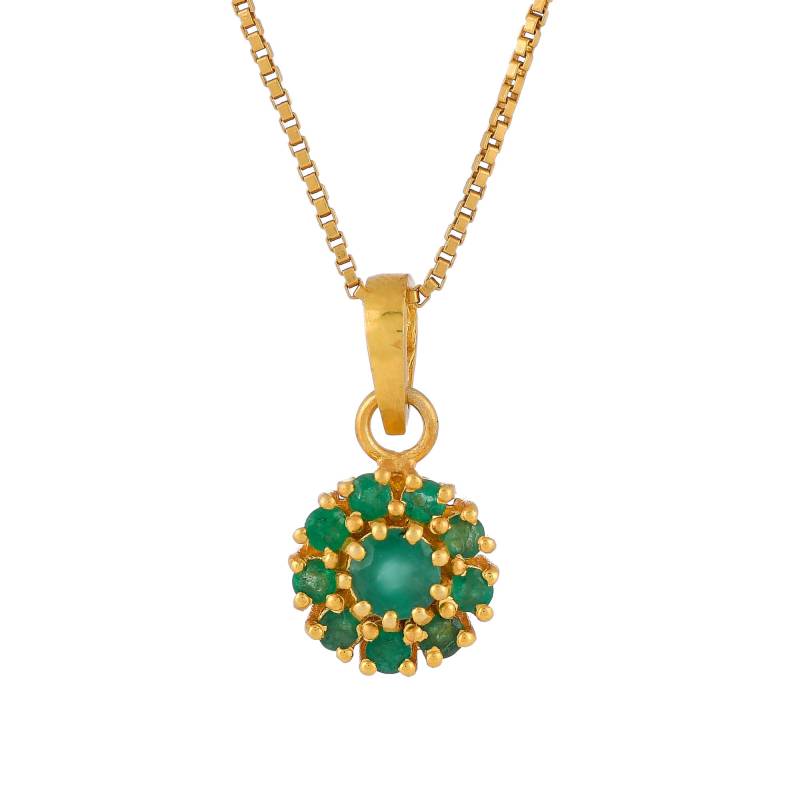 Smaragd Gold Vermeil Über Sterling Silber Anhänger Smaragd Gold Vermeil Über Sterling Silber Anhänger von JewelsOfRoyals
