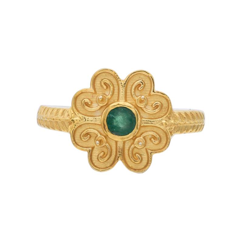 Smaragd Gold Vermeil Über Sterling Silber Ring von JewelsOfRoyals