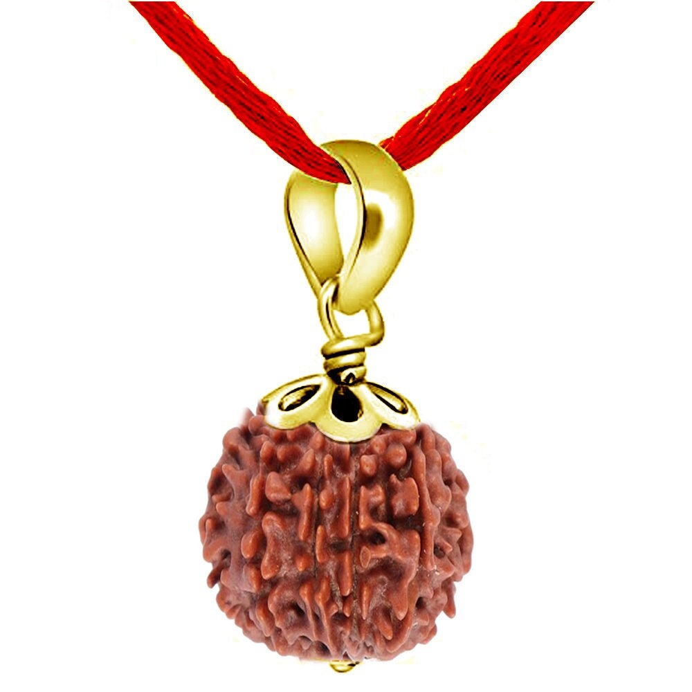 Echte Natürliche Shree Ganesha Rudraksha Perle Panchdhatu Anhänger Runde Form, Anhänger, Halskette Legierung von JewelsOnClick
