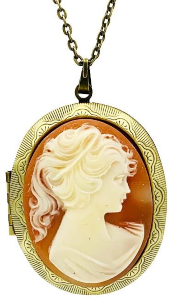 Karneol Lady Cameo Medaillon Halskette Karneol Lady Cameo Medaillon Halskette von JewelsVictoriana