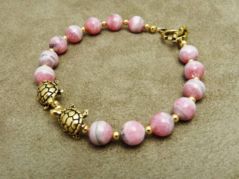 Schildkröte-Love-Rhodosochrite-Photography-Armband Schildkröte-Love-Rhodosochrite-Photography-Armband von JewelsYogaTurtle