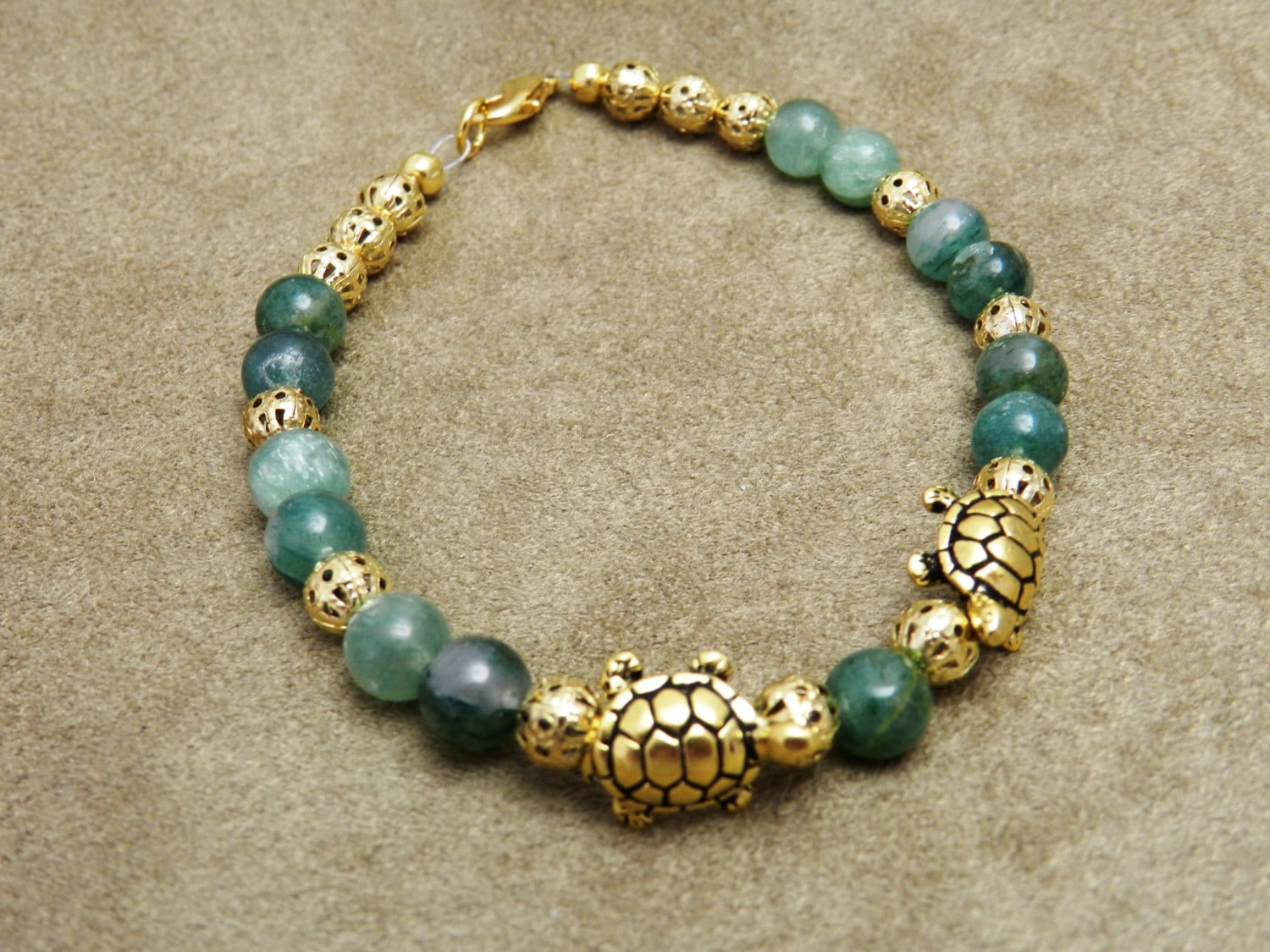 Turtle Love-Grün Aventurin Begeisterung Armband Turtle Love-Grün Aventurin Begeisterung Armband von JewelsYogaTurtle