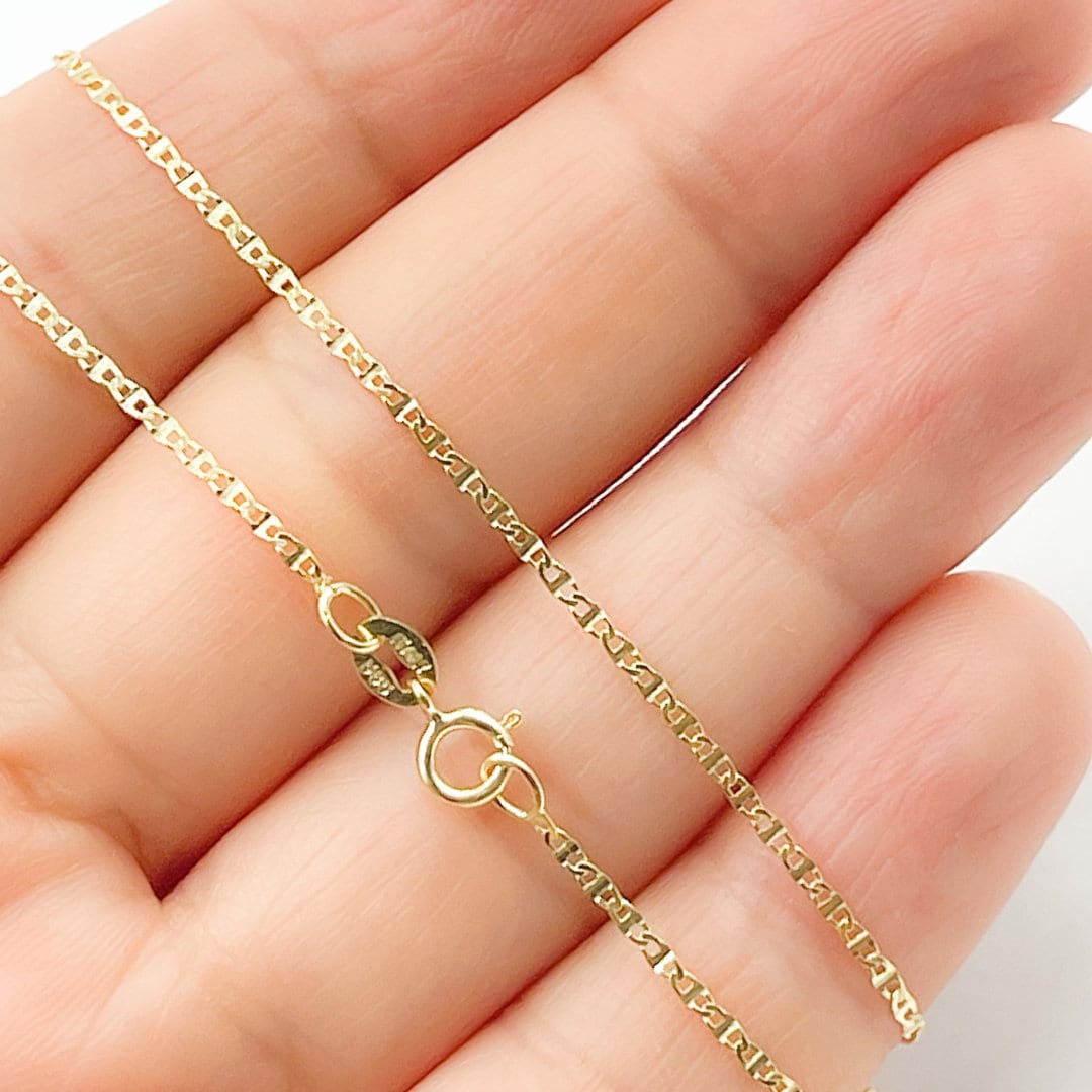 14K Gold Marina Fertig Halskette 16, 18 & 20 Zoll. Pailletten Kette, 14K Echtgold Schmuck Geschenk, Mariner Goldkette. 030Flp120T2 14K Gold Marina Fertig Halskette 16, 18 & 20 Zoll. Pailletten Kette, 14K Echtgold Schmuck Geschenk, Mariner Goldkette. 030Flp120T2 von Jewelsandchains