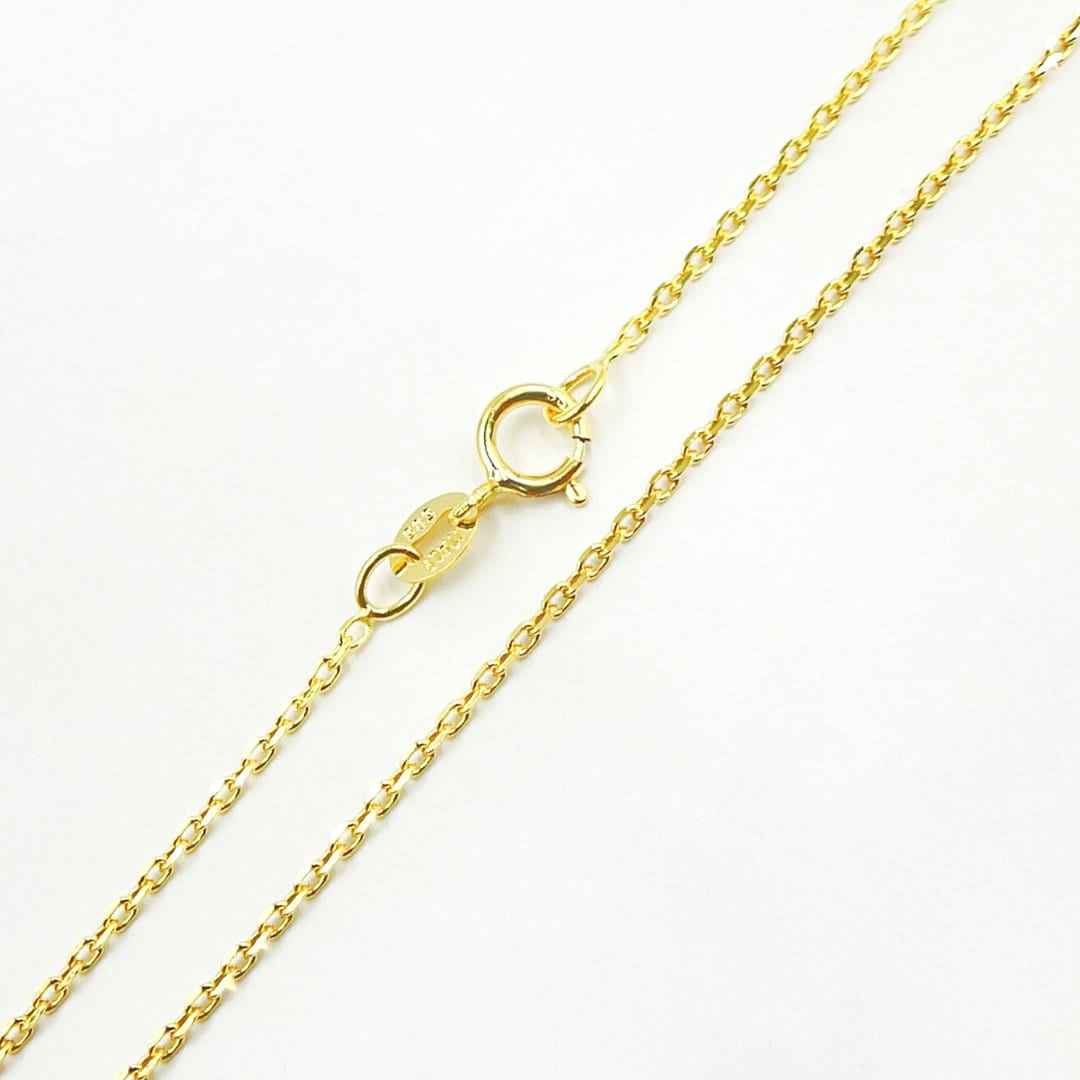 14K Solid Gold Kabelkette, Kette 16, 18 & 20 Zoll. Massives Zierliche Halskette. Echtes Kabelkette. 035R01Ts von Jewelsandchains