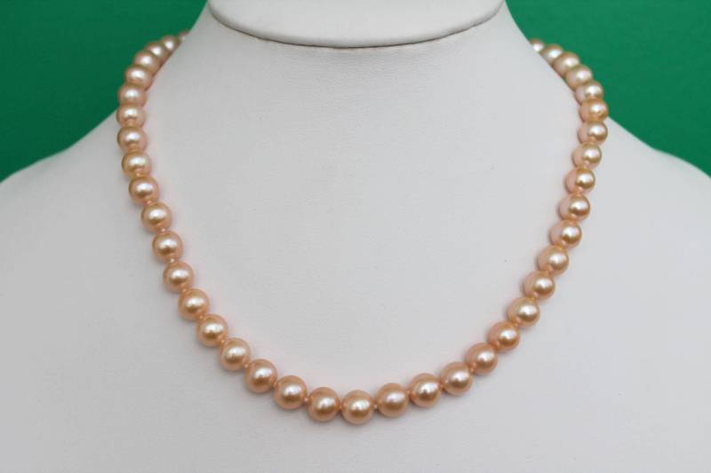 Elegante 8-9 Mm Aaa Rosa Süßwasser Perlen Halskette von JewelsbyKitty