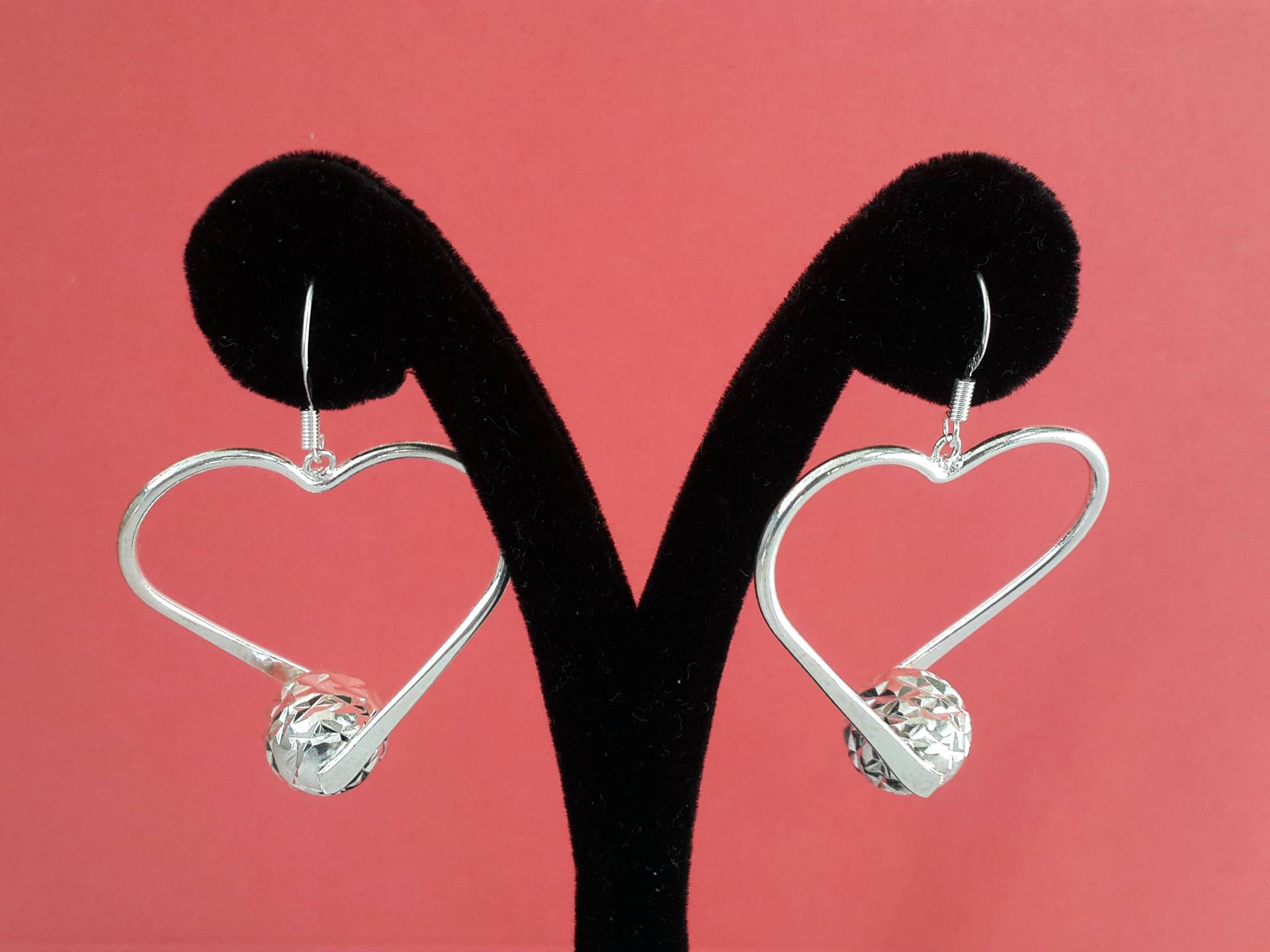 sterling Silber Herzohrringe sterling Silber Herzohrringe von JewelsbyKitty