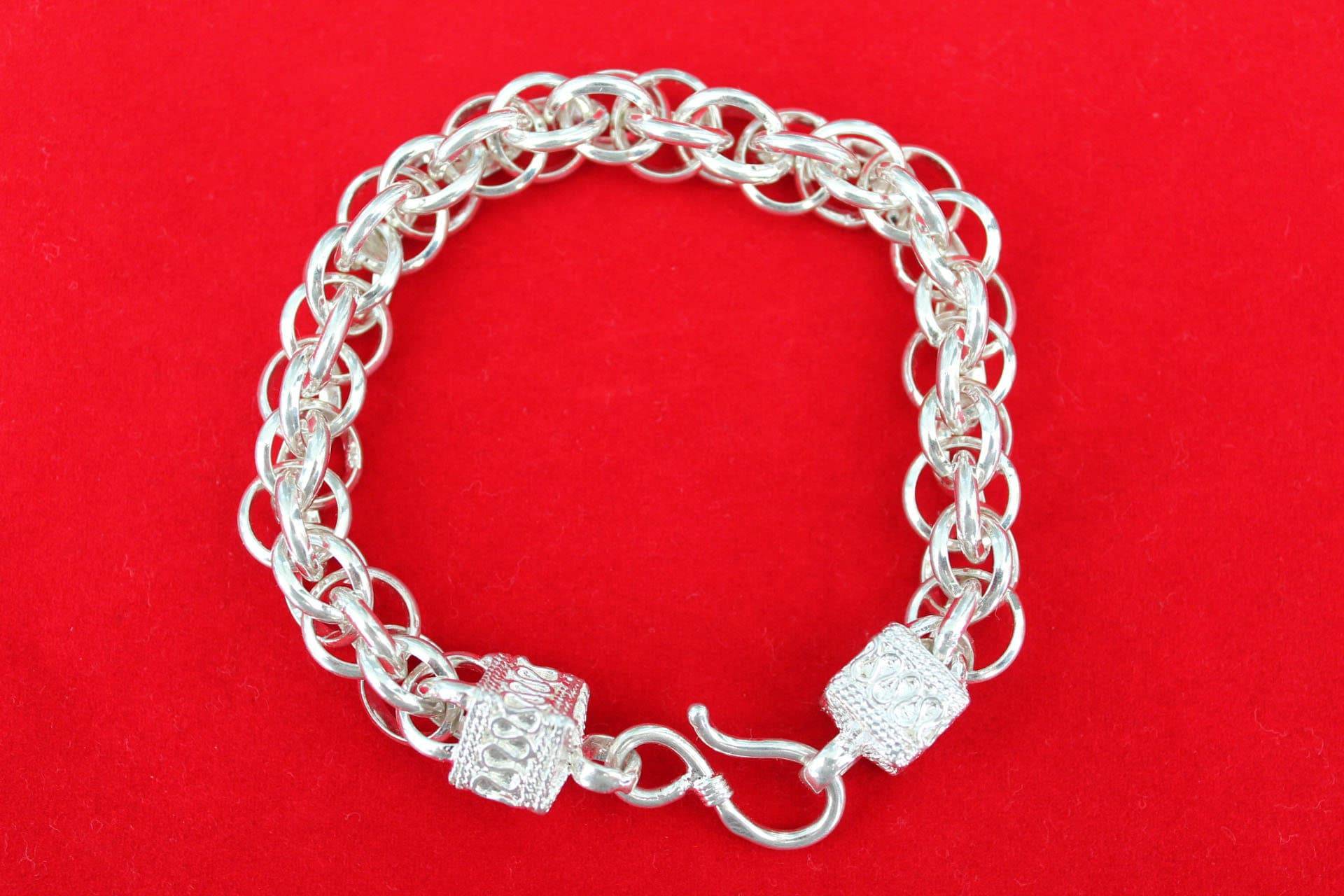 sterling Silber Kettenarmband, Fahrrad Link Chainmaille, S-Verschluss sterling Silber Kettenarmband, Fahrrad Link Chainmaille, S-Verschluss von JewelsbyKitty