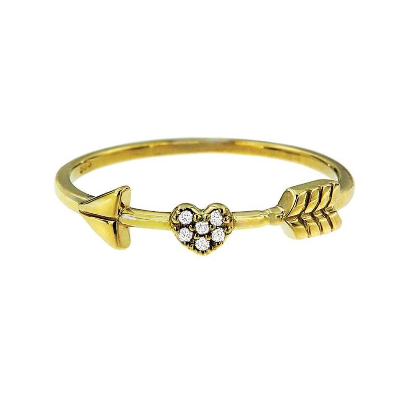 Amor's Herz Pfeil Ring Mit Subtilem Design von Jewelsdot