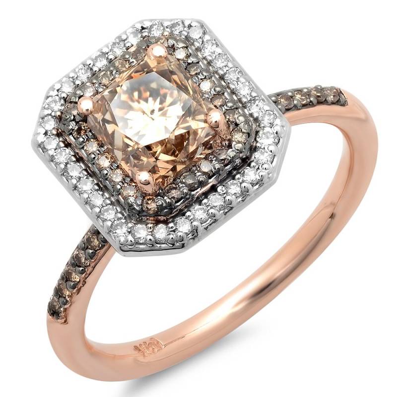 Braun Diamant Mittelstein Ring von Jewelsdot
