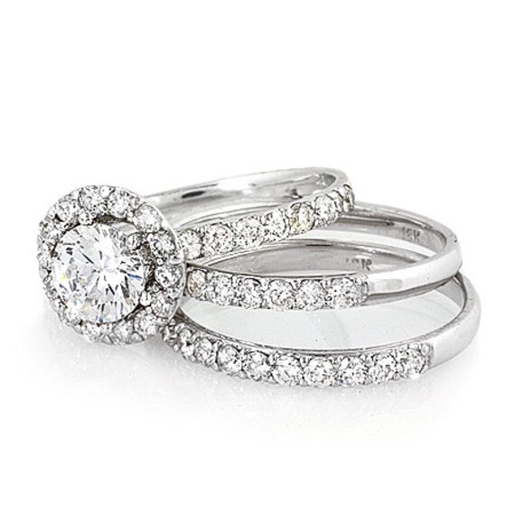 Braut Diamant Ringe 3Er Set von Jewelsdot
