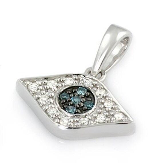 Custom Order - Diamant Evil Eye Anhänger Mit Kette von Jewelsdot