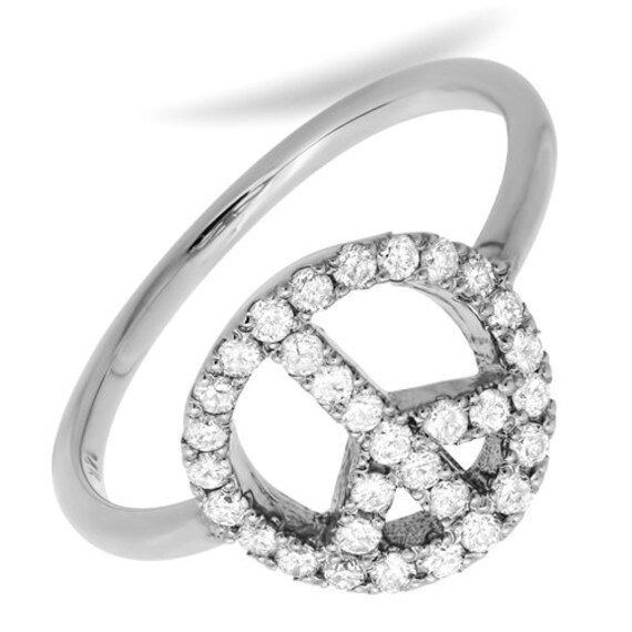 Diamant Peace Zeichen Ring von Jewelsdot