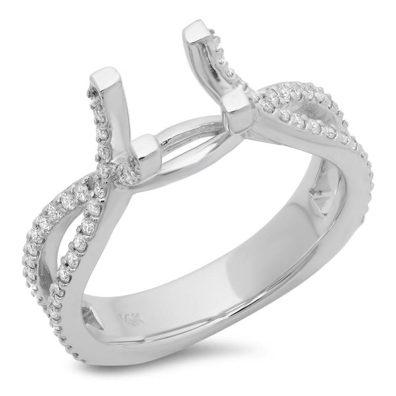 Halb Montierter Diamant-Verlobungsring von Jewelsdot