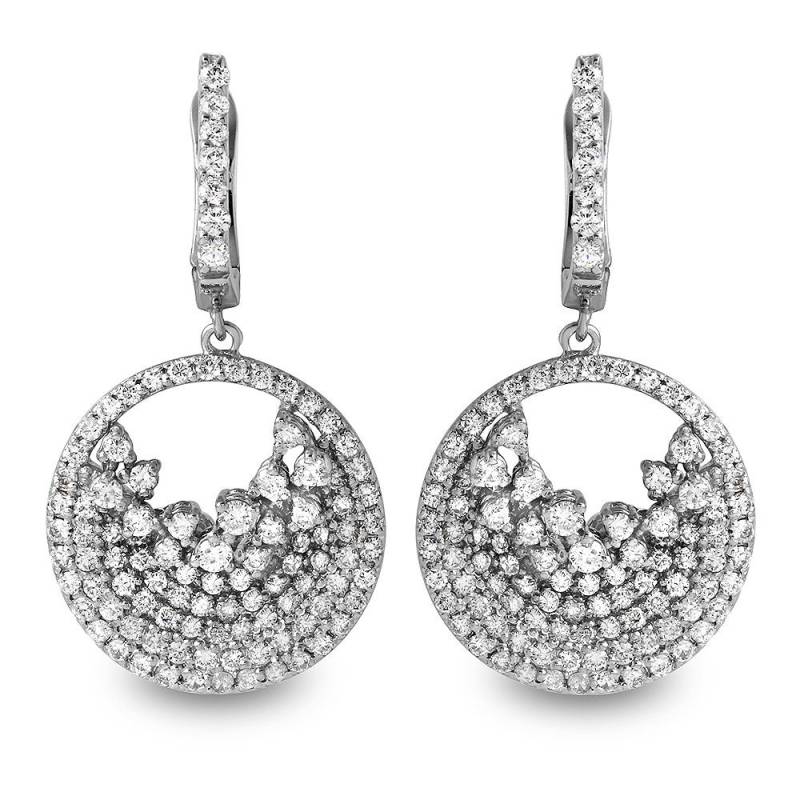 Wunderschöne Diamant Ohrringe Aus Massivem 14K Gold von Jewelsdot