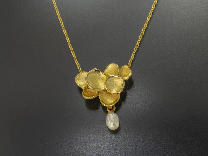 Silberanhänger Mit Süßwasserperle Silber Goldplattiert von JewelsforLola