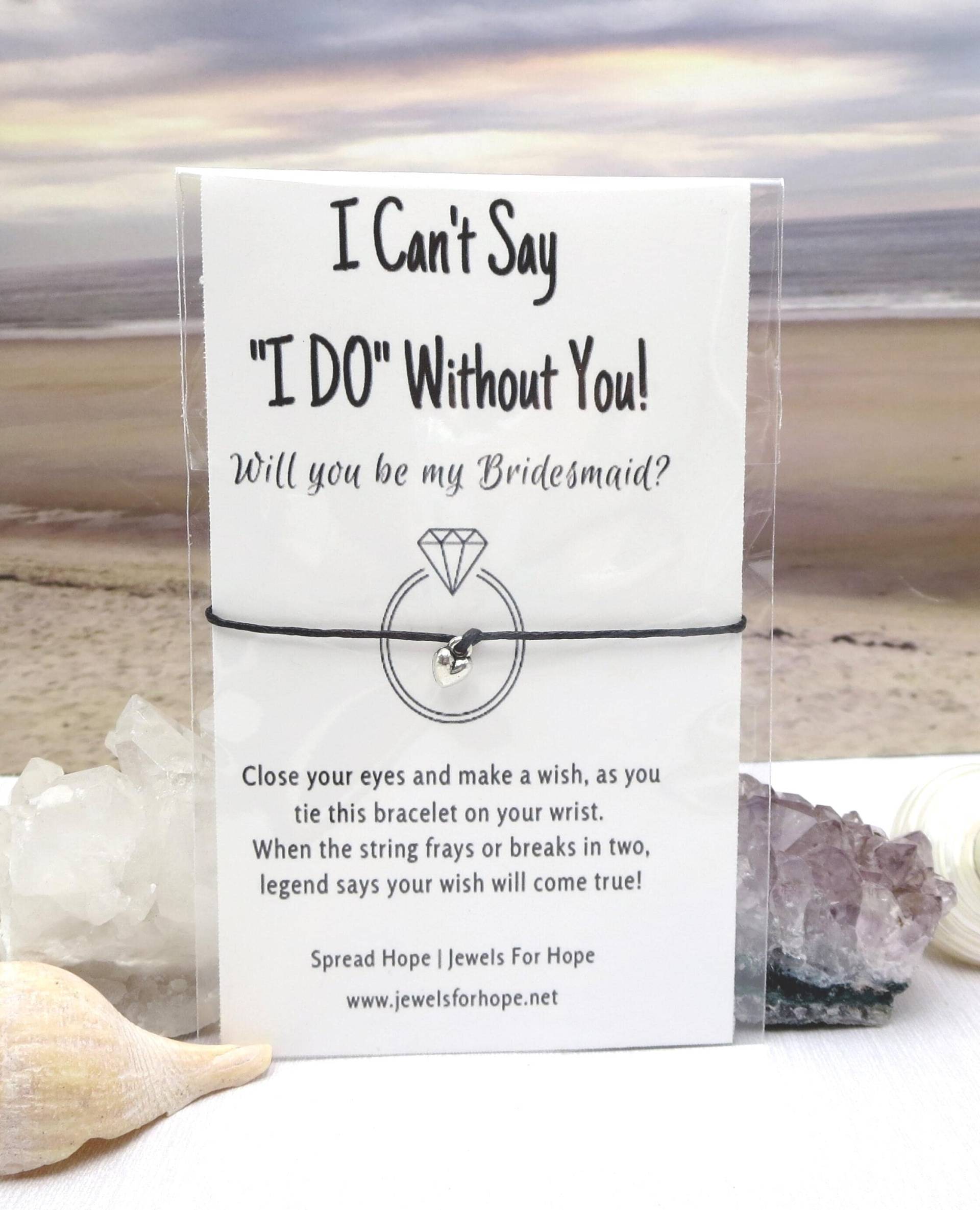 Willst Du Meine Brautjungfer Sein, Ich Kann Nicht Sagen, Dass Ohne Dich Tue, Kleines Herz-Wunsch-Armband, Brautparty-Hochzeitsgeschenk, Von Der von Jewelsforhope