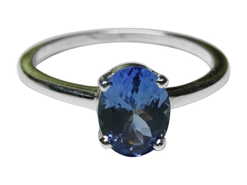 Loopclean Tansanit 925 Silber Ring, Ovale Schnitt Edelsteinring, Schmuck, Geschenk Für Sie, Solitär-Ring von JewelsgalleryByJyoti