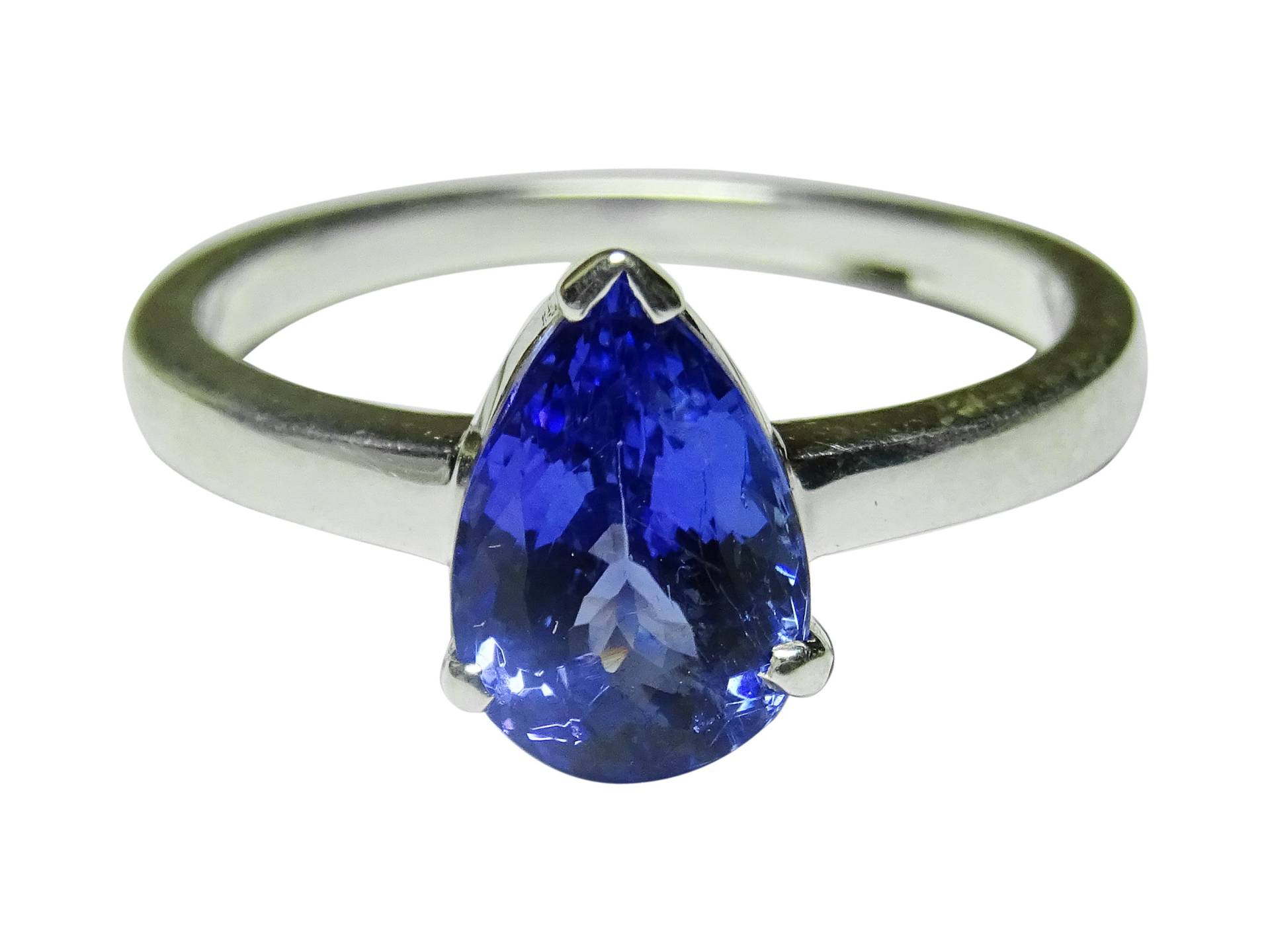 Tansanit Sterling Silberring, Birne Geformt Geschnitten Edelstein-Ring, Silber Schmuck, Geschenk Für Sie, Solitär-Ring Tansanit Sterling Silberring, Birne Geformt Geschnitten Edelstein-Ring, Silber Schmuck, Geschenk Für Sie, Solitär-Ring von JewelsgalleryByJyoti