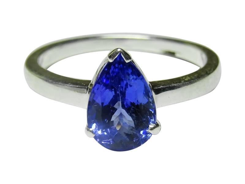 Tansanit Sterling Silberring, Birne Geformt Geschnitten Edelstein-Ring, Silber Schmuck, Geschenk Für Sie, Solitär-Ring Tansanit Sterling Silberring, Birne Geformt Geschnitten Edelstein-Ring, Silber Schmuck, Geschenk Für Sie, Solitär-Ring von JewelsgalleryByJyoti