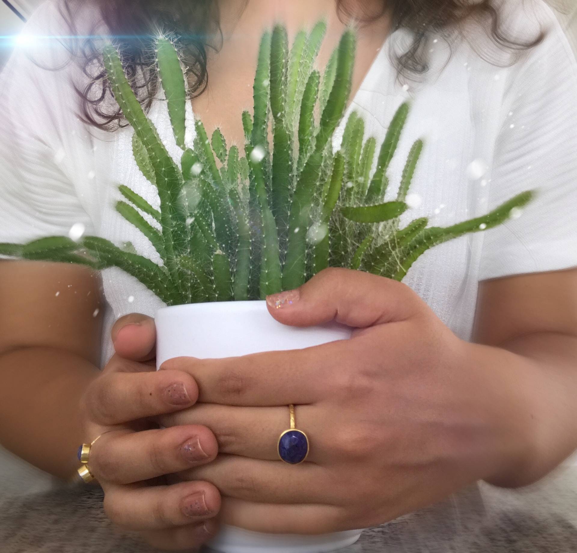 Blauer Saphir Ring Vergoldet, Blauer Edelstein Vermeil, Boho Ring, Handgemachter von Jewelsmilano