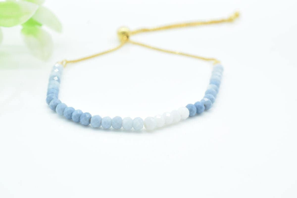 Opal Schmuck, Oktober Geburtsstein Armband, Ihr Schmuck Geschenk, Geburtstagsgeschenk Für Schwester, Blau Zierliches von Jewelsmilano