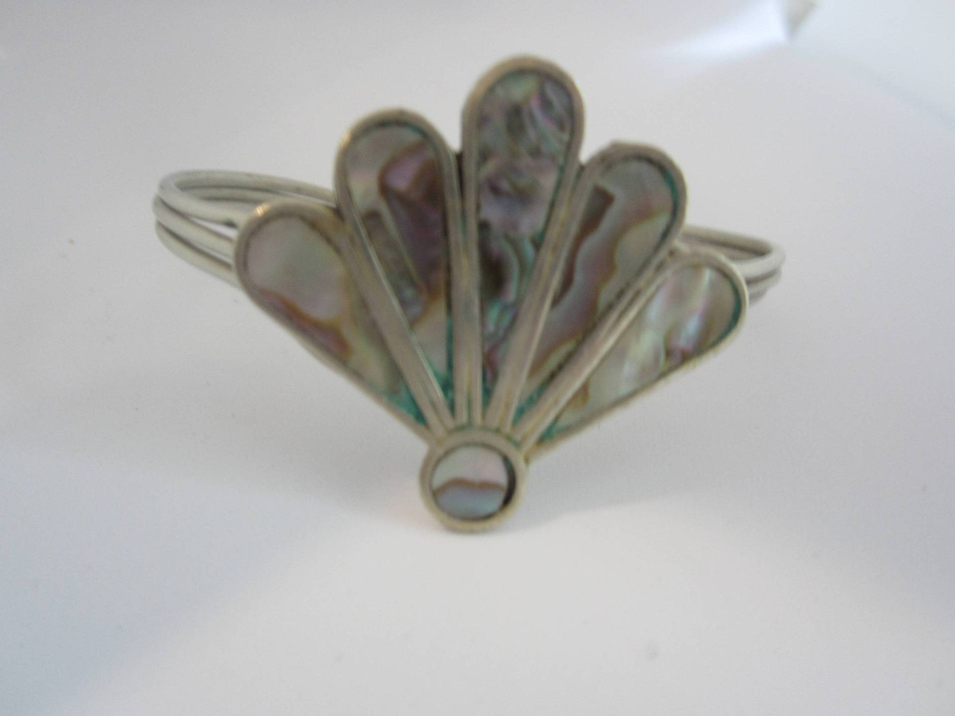 Vintage Sterling Silber Und Abalone Fan Armband-Mexiko-Kostenloser Versand | Usa Vintage Sterling Silber Und Abalone Fan Armband-Mexiko-Kostenloser Versand | Usa von JewelsoftheCastle