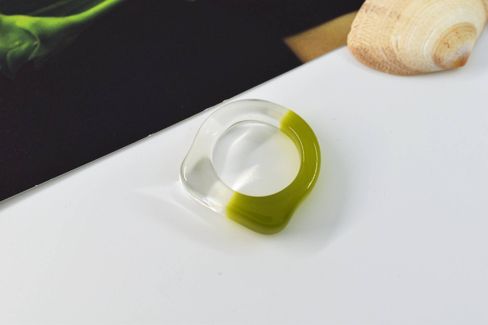 Retro Ring, Crd-03E, 1 Stück, Innen 17mm, Resin Ring von JeweltechDesigns