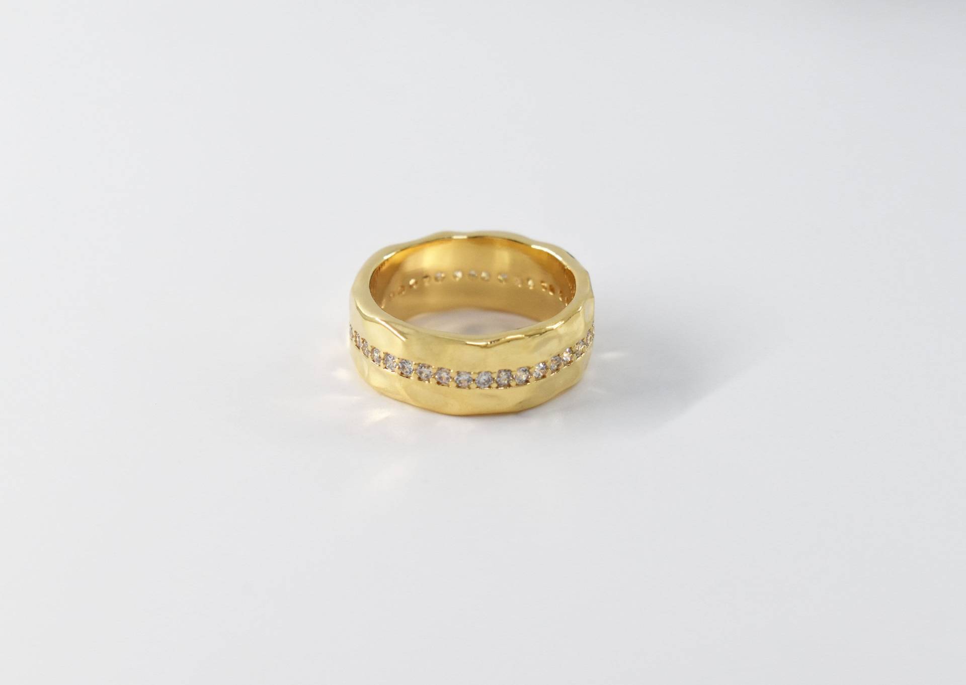 Ring, Ri-87G, 1 Stück, 16K Glänzend Vergoldetes Messing, Innere 17mm, Vergoldete Vergoldung, Geschlossener Ring von JeweltechDesigns